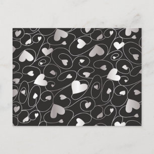 Silberherzen Postkarte