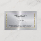 Silberhintergrund mit Goldgrenze Visitenkarte (Rückseite)