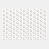 Silberhirsche - Glitzer Geschenkpapier Set (Vorderseite 3)