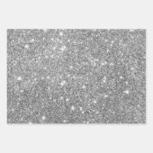 Silberhirsche - Glitzer Geschenkpapier Set (Vorderseite 2)