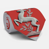 Silberhirschprint Krawatte (Gerollt)