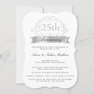 Silberhochzeit 25. Hochzeitsjubiläum Einladung