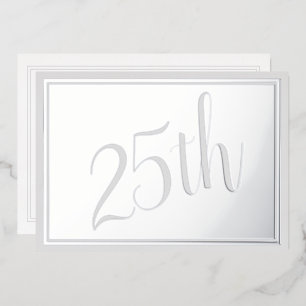 Silberhochzeit 25. Hochzeitstag Folien-Einladung Folieneinladung