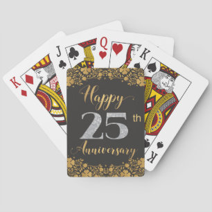 Silberhochzeit 25 Jahre Glückwunsch zum 25. Hochze Spielkarten