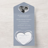 Silberhochzeit 25 Jahre Party All In One Einladung (Innen Boden)