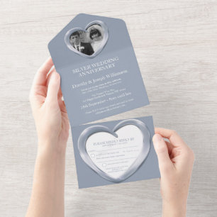 Silberhochzeit 25 Jahre Party-Event al All In One Einladung