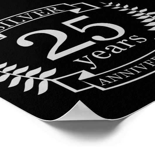 Silberhochzeit 25 Jahre Poster (Ecke)