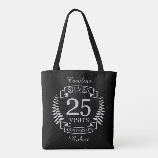 Silberhochzeit 25 Jahre Tasche (Rückseite)
