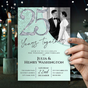 Silberhochzeit 25 Jahre Zusammen Einladung