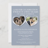 Silberhochzeit 25. Party 6 Fotos Einladung (Vorderseite)