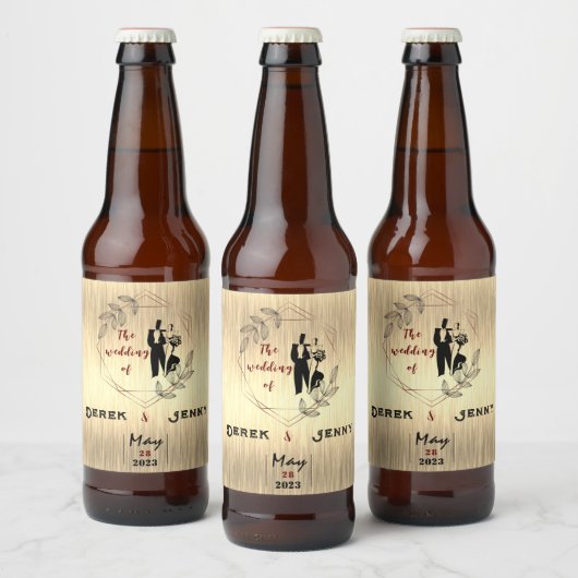 Silberhochzeit Bierflaschenetikett (Flaschen)