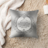 Silberhochzeit Blumenmandala Kissen (Decke)