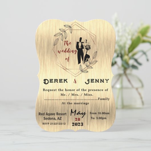 Silberhochzeit Einladung (Stehend Vorderseite)