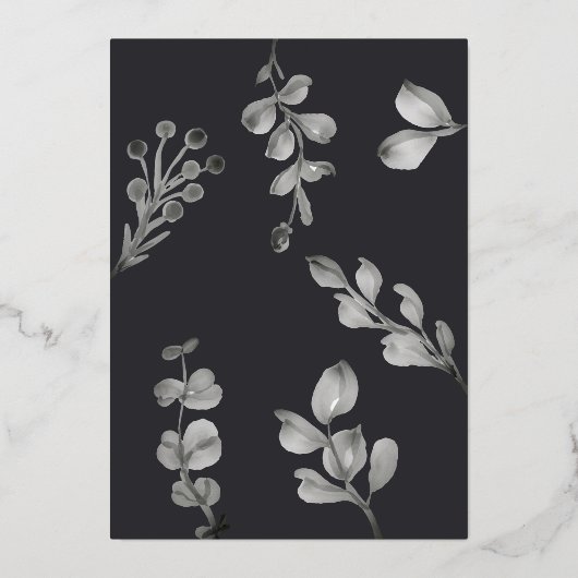 Silberhochzeit Folieneinladung (Rückseite)