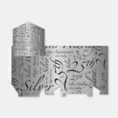 Silberhochzeit Geschenkschachtel (Ungefaltet)