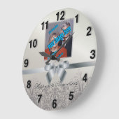 Silberhochzeit Große Wanduhr (Winkel)