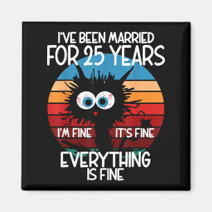 Silberhochzeit ich bin seit 25 Jahren verheiratet Magnet