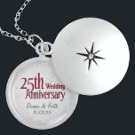 Silberhochzeit Medaillon<br><div class="desc">Passen Sie Namen und das Jubiläumsdatum für einen einzigartigen Sake an.</div>