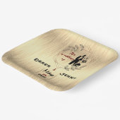 Silberhochzeit Pappteller (Gewinkelt)