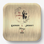 Silberhochzeit Pappteller (Vorderseite)