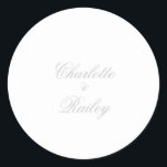 Silberhochzeit Runder Aufkleber<br><div class="desc">Silberkleber</div>