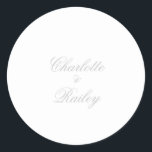 Silberhochzeit Runder Aufkleber<br><div class="desc">Silberkleber</div>