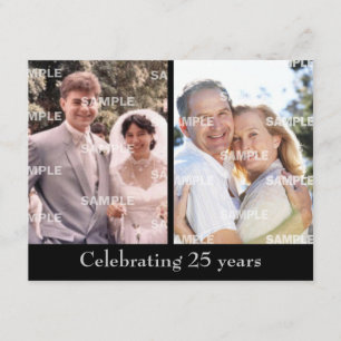 Silberhochzeit Vergangenheit und Gegenwart Einladung