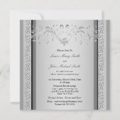 Silberhochzeitstag, keltisch-blumengeschmückt einladung (Vorderseite)