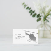 Silberhubschrauber Visitenkarte (Stehend Vorderseite)