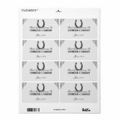 Silberhufeisen auf dem Etikett für Weißwasserflasc (Vorne)