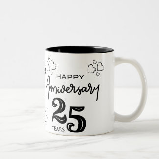 Silberjubiläums-Geschenk Zweifarbige Tasse