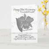 Silberjubiläumskarte - 25. Jubiläumskarte Karte (Gelbe Blume)