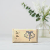 Silberkadukusschwester Visitenkarte (Stehend Vorderseite)