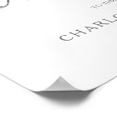 Silberkalligraphie | White Welcome Wedding Poster (Ecke)