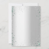 Silberkalyptusblume Funkeln Hochzeit Einladung (Rückseite)