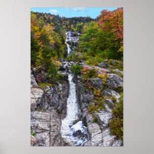 Silberkaskade im Herbst, New Hampshire Poster