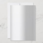 Silberkegel Kieferngrün Winterhochzeit Einladung (Rückseite)