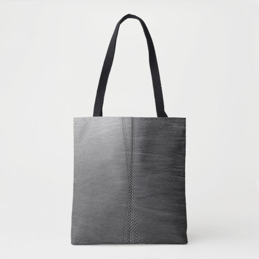Silberkettenverbindung auf grauem Textil Tasche (Vorderseite)