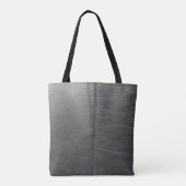 Silberkettenverbindung auf grauem Textil Tasche (Rückseite)