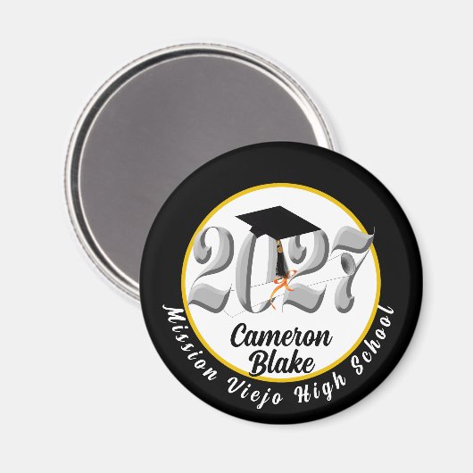 Silberklasse Abschluss 2027 Magnet (Vorderseite/Rückseite)