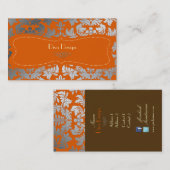 Silberkolben/Burnatorange/Schokolade Visitenkarte (Vorne/Hinten)