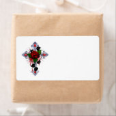 Silberkreuz mit Rote Rose (Insitu)