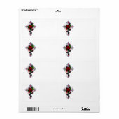 Silberkreuz mit Rote Rose (Vorne)