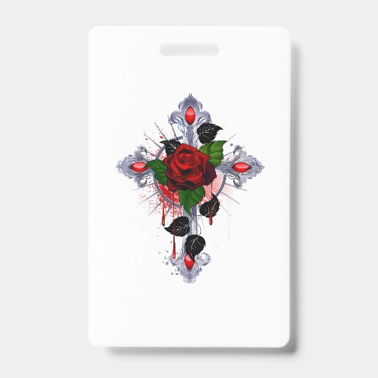 Silberkreuz mit Rote Rose Ausweis (Vorderseite)