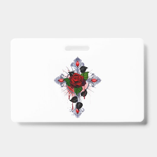 Silberkreuz mit Rote Rose Ausweis (Vorderseite)