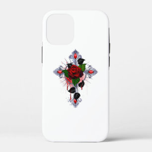 Silberkreuz mit Rote Rose Case-Mate iPhone Hülle