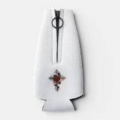 Silberkreuz mit Rote Rose Flaschenkühler (Rückseite)