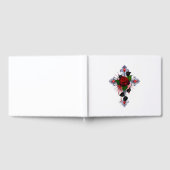 Silberkreuz mit Rote Rose Gästebuch (Voll)
