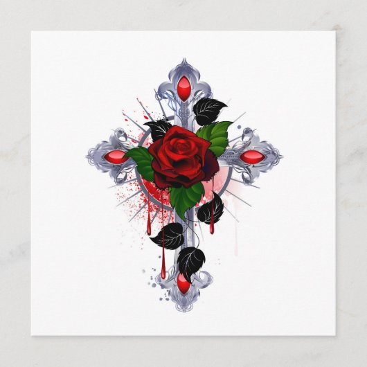 Silberkreuz mit Rote Rose Programm (Vorderseite)