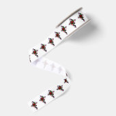 Silberkreuz mit Rote Rose Ripsband (Rückseite)